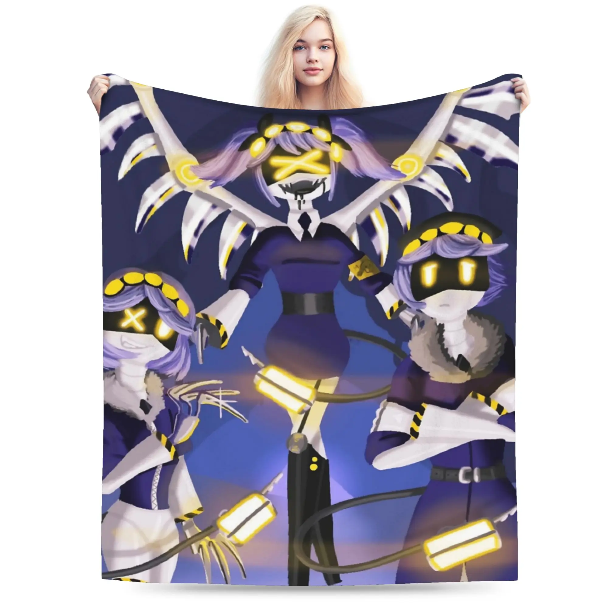 Murder Drones Uzi Doorman Throw Blanket for Couch Robots Soft Fuzzy Plush Blanket 50x60 Inches Multiple Sizes Bedspread