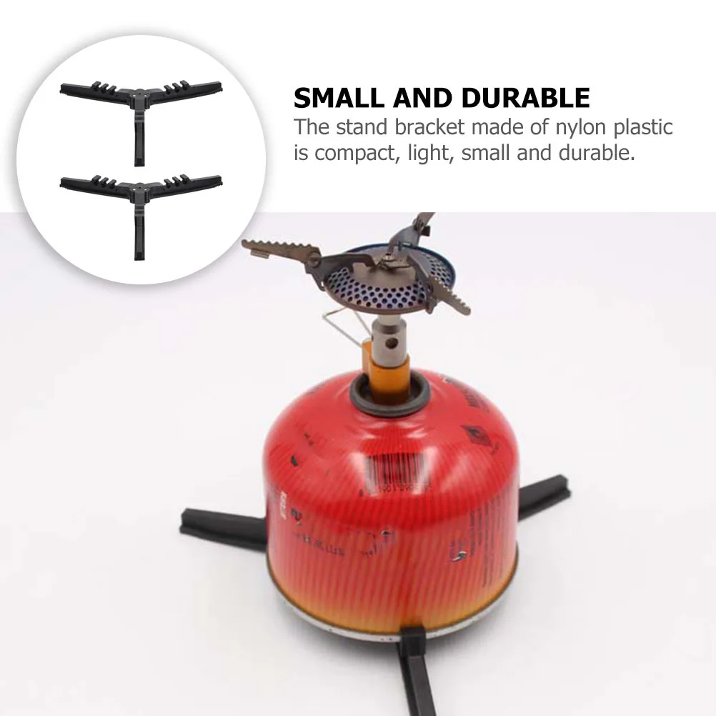 

2Pcs Nylon Folding Gas Tank Stove Stand Outdoor Fuel Canister Stabilizer Camping Tripod Bracket Compact Durable