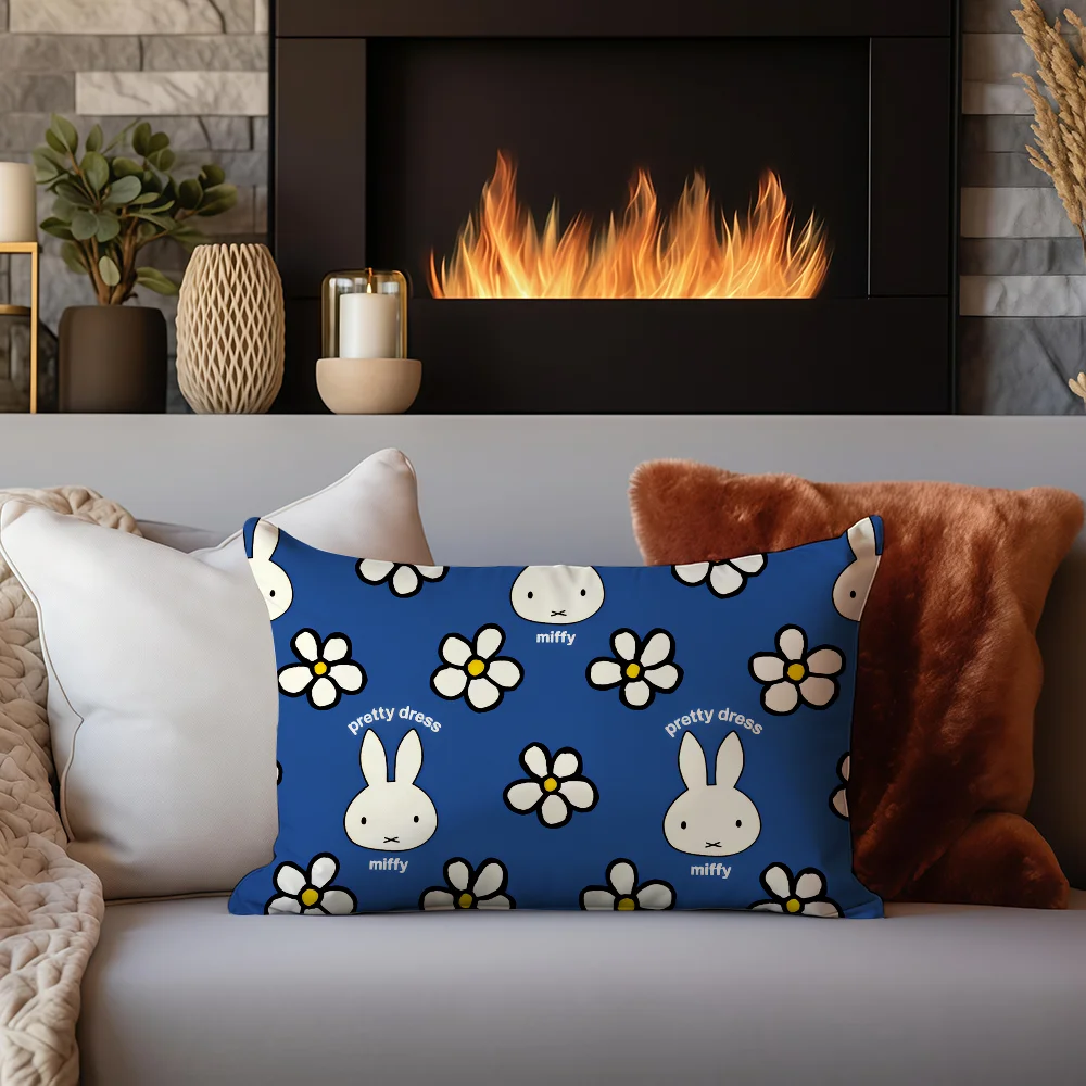 Cartoon Cute M-Miffy rabbit Mo - đánh giá và giá Pillow Cover 20X20