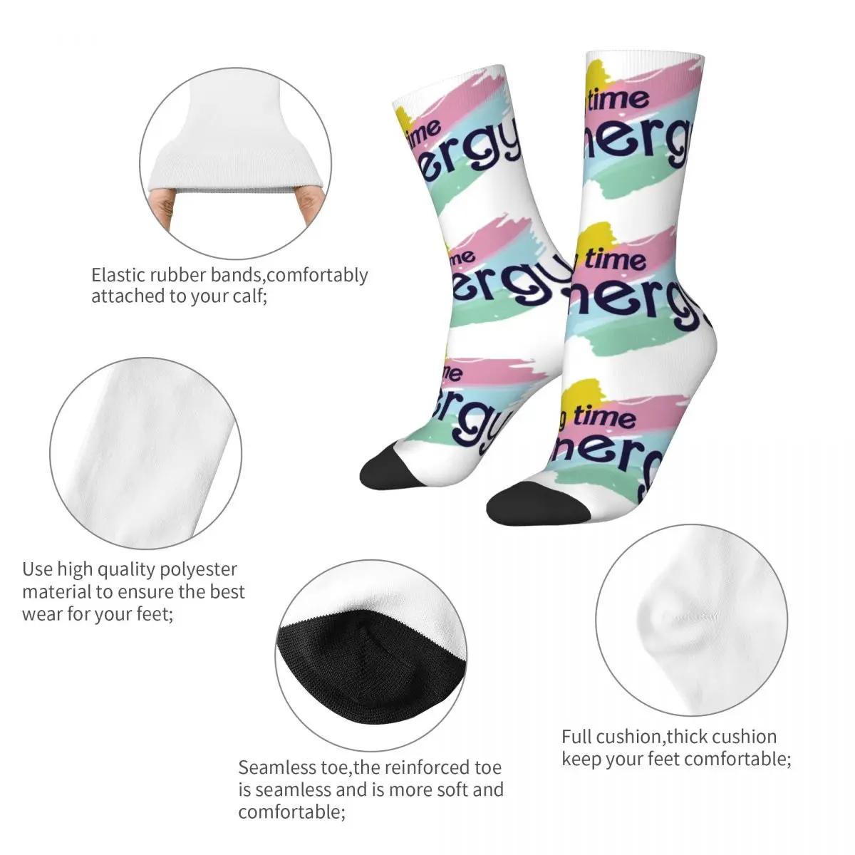 Big Time Kenergy Theme Design All Season Socks Merch for Women Compression Dress Socks