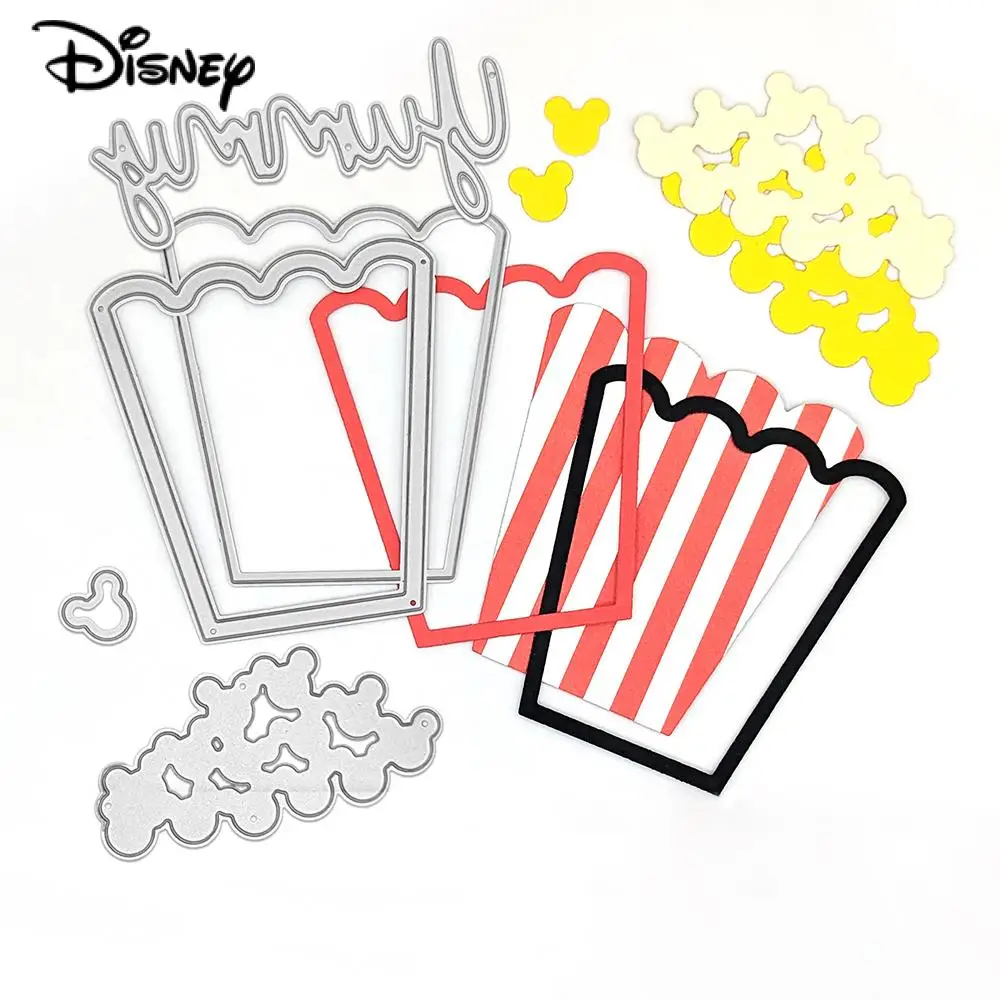 Pyszny Popcorn Metalowe matryce do wycinania Szablony Disney Diecut do DIY Scrapbooking Dekoracyjne wytłaczanie Papierowe kartki do rękodzieła