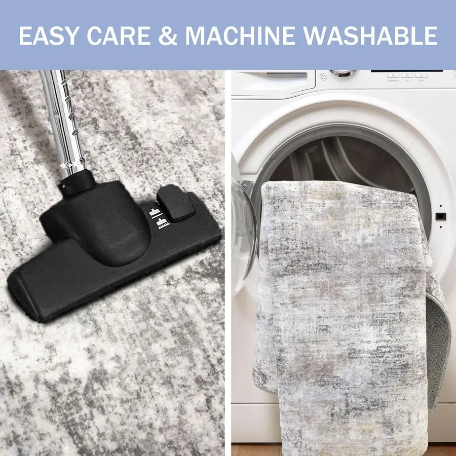 سجادة عداء تجريدية 2 × 6 قدم قابلة للغسل للممرات، عداء مطبخ غير قابل للانزلاق مطبوع من الصوف الصناعي مدخل عداء داخلي، وضع