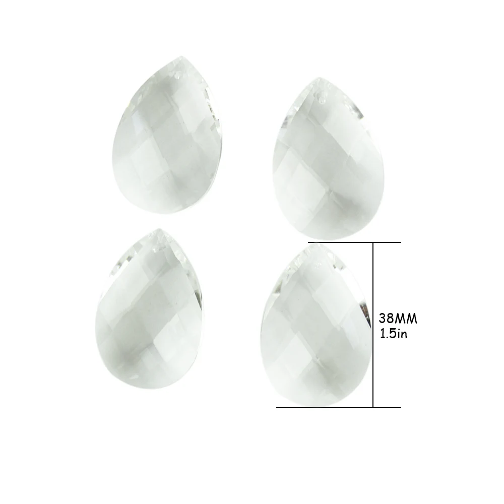 38mm 50mm 63mm 76mm 100mm Clear Glass Grid Drop K9 Crystal Chandelier Parts Glass Suncatcher Prism Hanging Trimming Pendants