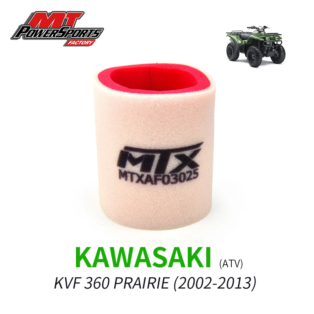 Motorcycle Dual Stage Foam Air Filter For Kawasaki KVF 360 Prairie ATV Air Filter