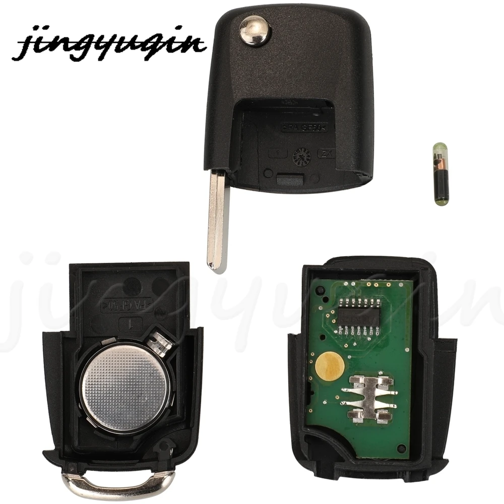 jingyuqin Inteligentny pilot samochodowy 433MHZ ID48 1K 0959753 N 7N 5837202   Dla VW PASSAT Skoda Fabia Octavia Fabia CADDY GOLF POLO HU66 Blade