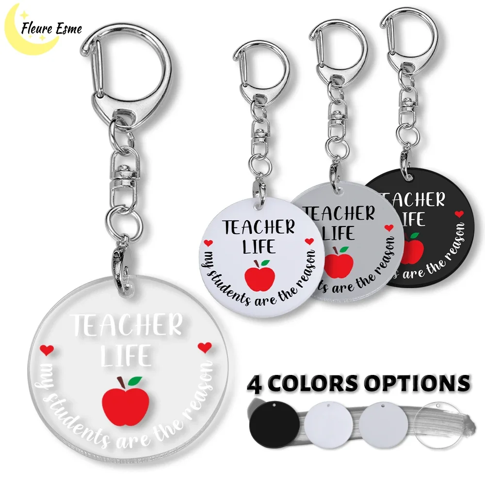 

Custom Teachers' Day Key Chain Acrylic Transparent Key Chains Keychain Teacher Gifts Cute Present Keychains Gift