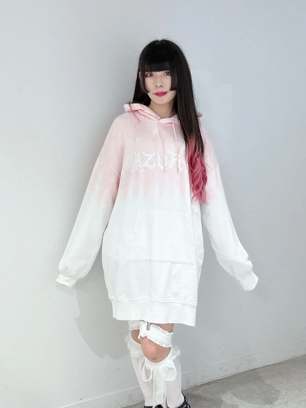 Japanese Mine Harajuku Style Sweet Cool Girl Tie-dye Color Matching Loose Casual Hooded Long Sleeve Sweatshirts For Women Autumn