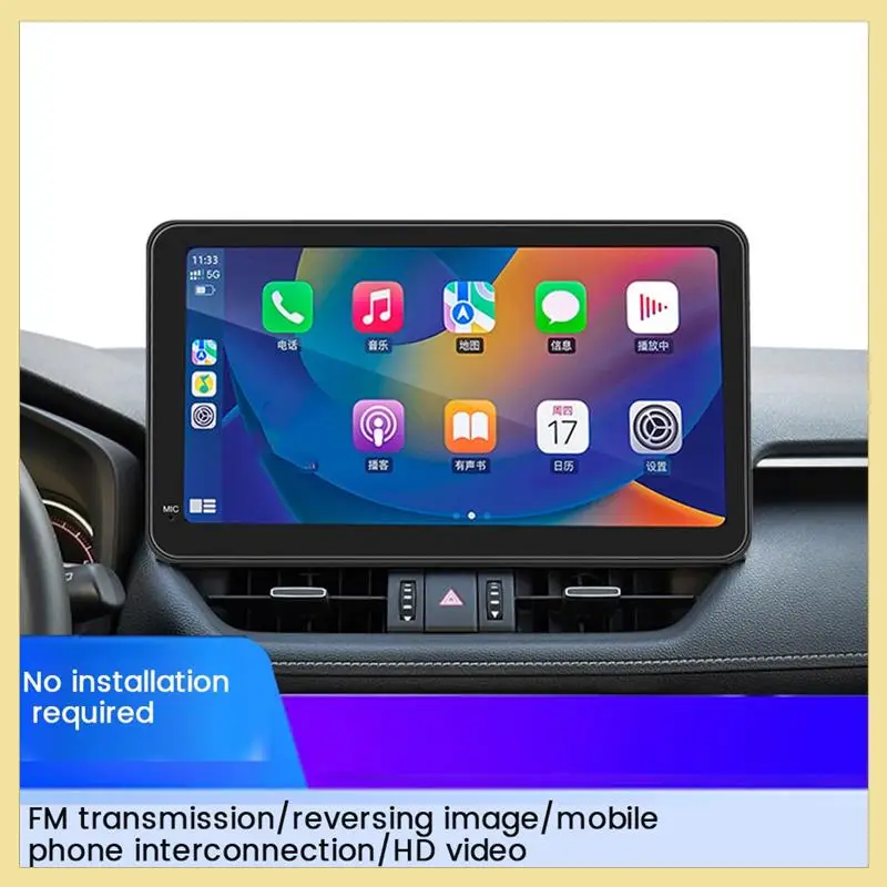 

High Quality-Portable Wireless Carplay Screen For Car,9In Wireless Carplay&Android Auto,DVR,Car Audio Receivers GPS Naviga