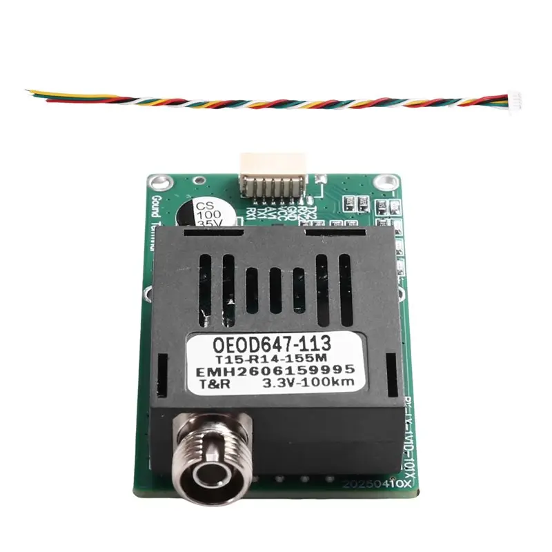 A98T For Drones 100KM TTL Optical Transceiver Module FC RX/TX/AV/VCC/GND TTL To Fiber Optic Module DC 5.5-26V