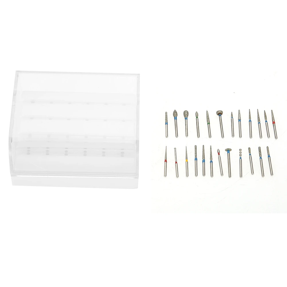 24 Holes Dental Burs Holder + Dental Disinfect Aluminium Instrument Diamond Burs Drill High Speed Block Box Teeth Whitening Tool