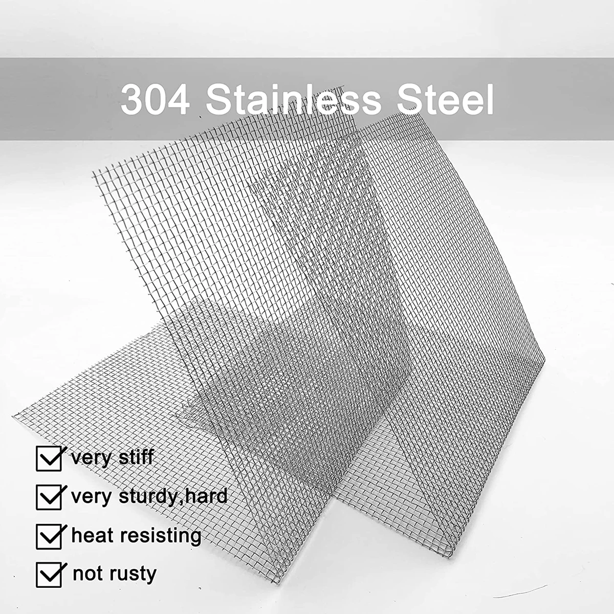 50x100cm 304 Stainless Steel Woven Wire 4-500 Mesh Fine Screen Mesh Steel Woven Mesh for Filter Mesh Filtration Cloth Tool Parts