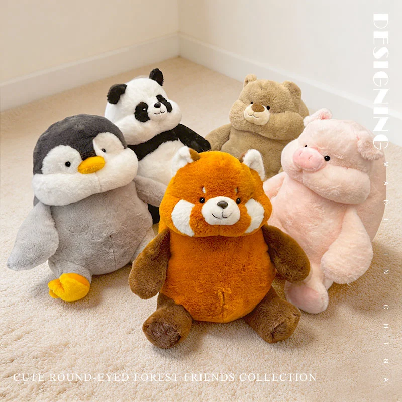 

38cm Cartoon Chubby Penguin Piggy Plush Toys Soft Stuffed Animals Panda Baby Appease Dolls for Girls Gifts Home Decor
