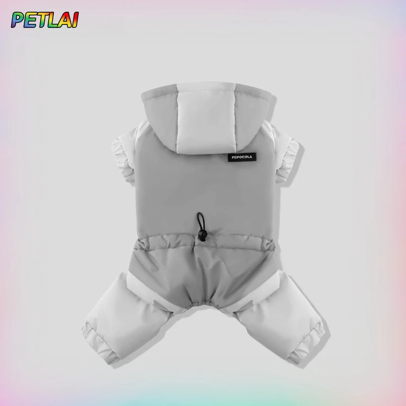 Dog four-legged cotton coat harness jacket and waterproof in winter warmth preservation pet down parka winter new designer style