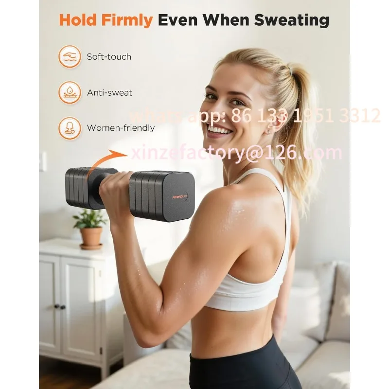 ชุดดัมเบลปรับน้ำหนักได้ 5-in-1 แบบปรับแต่งได้ จำนวน 2 ชิ้น น้ำหนัก 20 ปอนด์/10 ปอนด์ สำหรับผู้หญิง