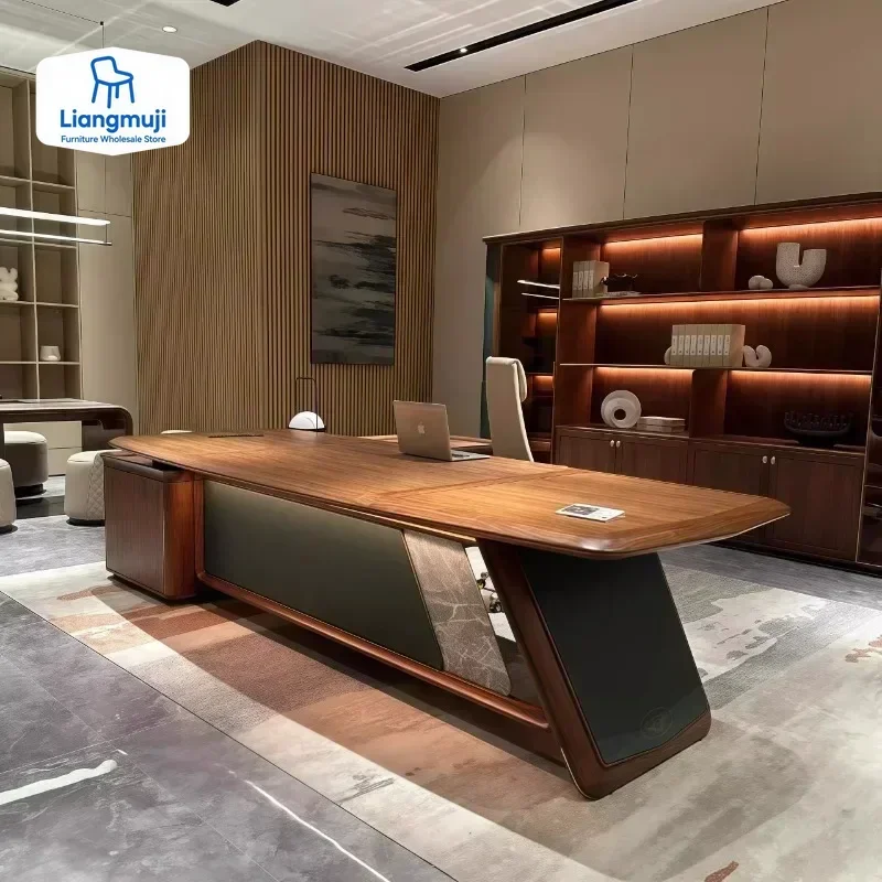

Storage Desktop Office Desk Writing Designer Height Organizer Office Desk Wooden Modern Luxury Mesa De Escritorio Furniture