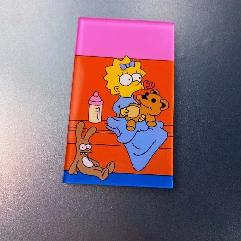 5 uds Anime The Simpsons rompecabezas pegatinas para refrigerador lindo dibujos animados pegatinas magnéticas moda tendencia mensaje pegatinas magnéticas juguete