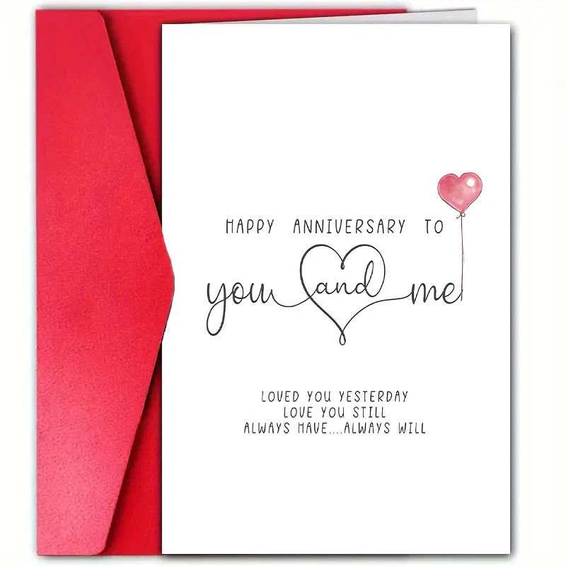 Special Anniversary Greeting Card with Envelope | Ideal for Valentine'S Day and Anniversary,Perfect for Partners, Husbands,Wives