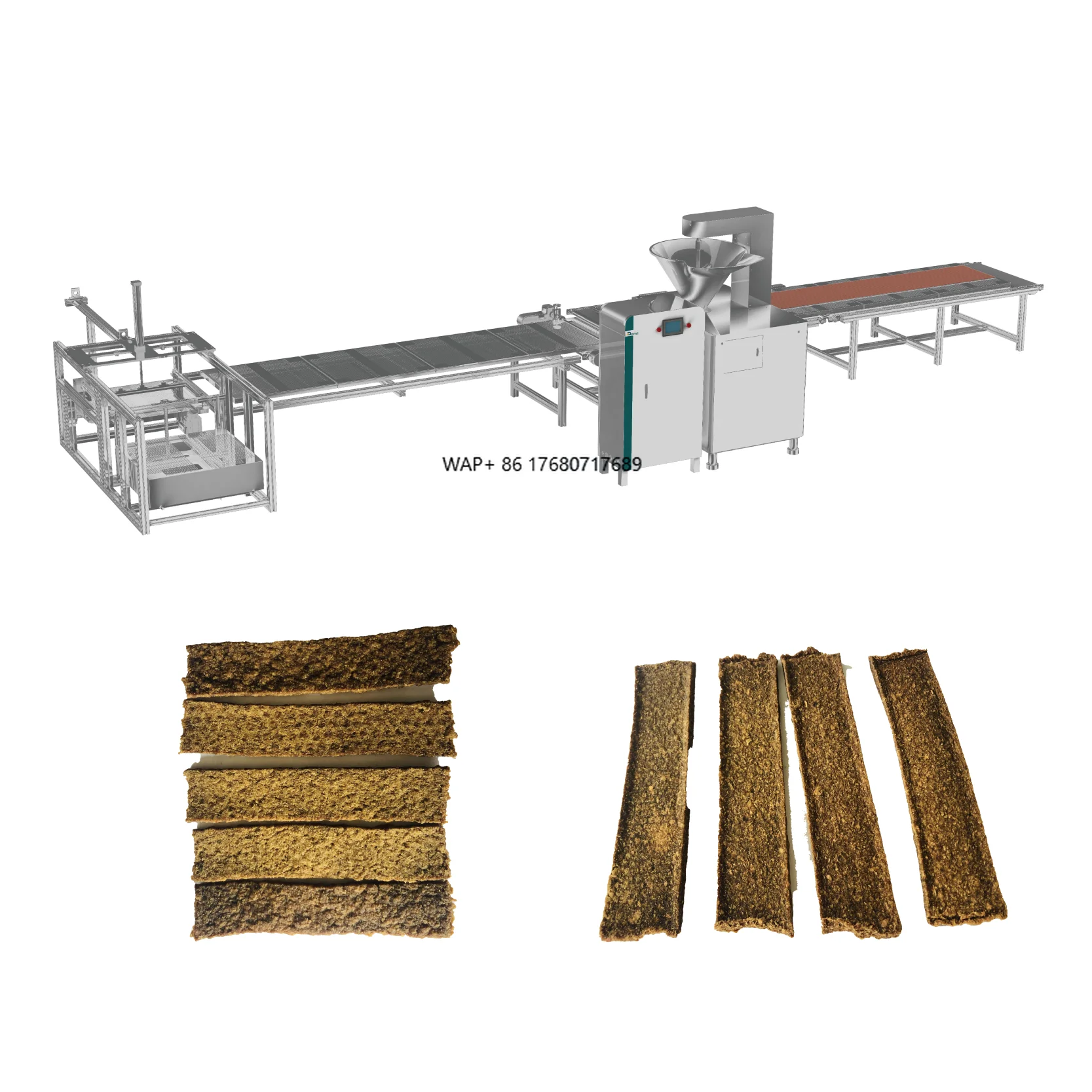 

Sem-auto Jerky Dog Sticks Extruding Machine/Pet Meat Sandwich Meat Strips Making Production Line