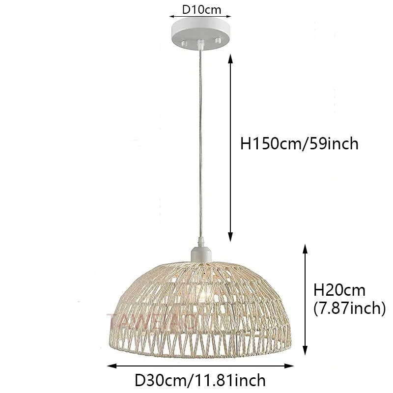 Imagem -05 - Corda de Cânhamo de Estilo Japonês Luz Pingente Cozinha Restaurante Mesa Sala de Estar Lustre de Teto Decoração Artesanal Lâmpadas Penduradas