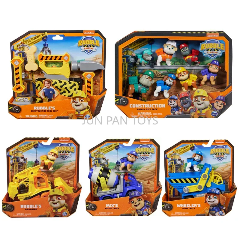 Paw Patrol Sfreggio e equipaggio Cintura per attrezzi da costruzione Confezione regalo per la famiglia Mix's Wheeler Autocarro con cassone ribaltabile Bulldozer Giocattoli per bambini 1pz