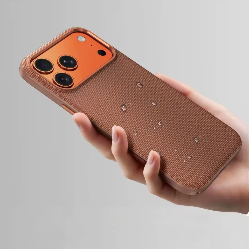 Funda magnética de tela tejida para iPhone 17 Pro Max 17 Air 16 15 14 13 12 11 Pro, para Magsafe, cubierta protectora de tela 6