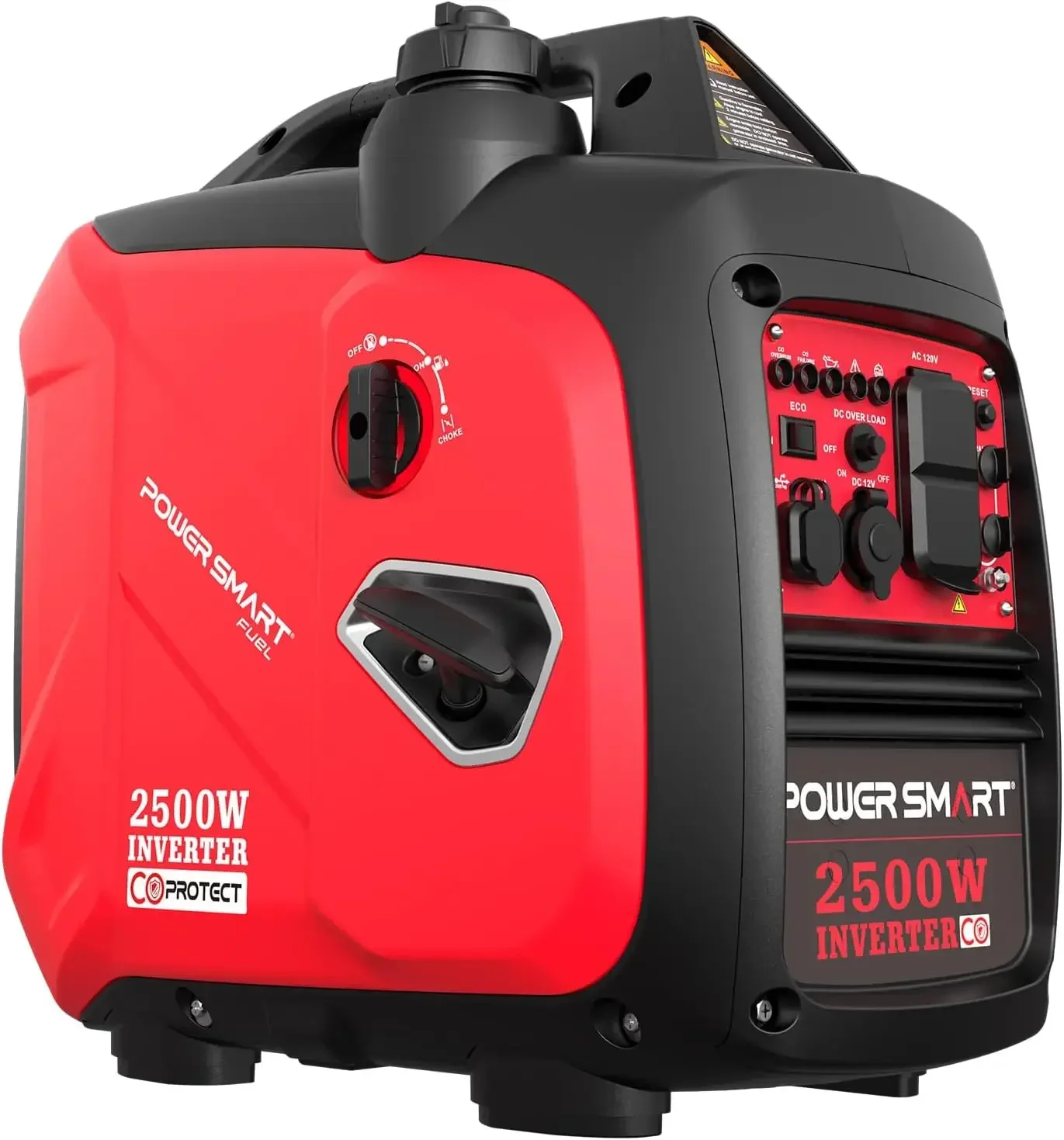 Generador inversor portátil a gas de 2500 vatios, súper silencioso para acampar, uso de emergencia en el hogar, versión 2024 compatible con EPA