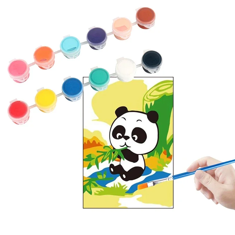 Acrylic Paints Pigment Set For Clothing Textile Fabric Hand Painted Wall Plaster Painting Drawing For Kids Gift 12 Colors