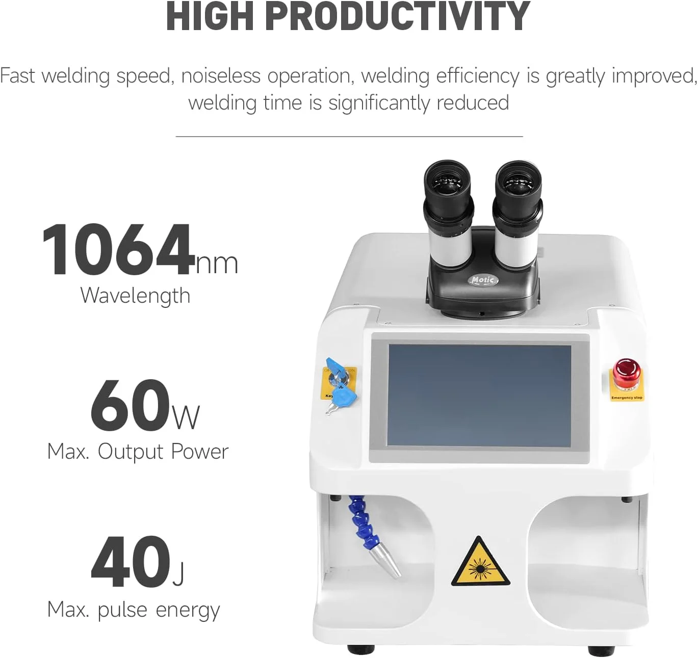 Portable Micro Laser Welder Accurate Precision Spot Joining Instrument For Glasses Frame Jewelry Lab Maintenance