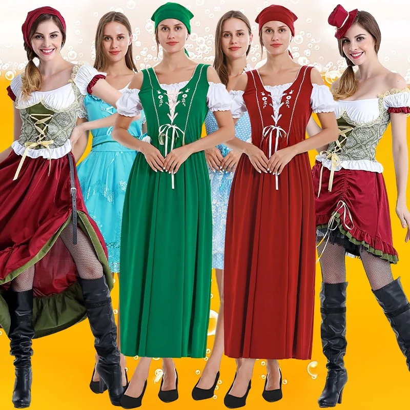 loween Maid orm Bar Girl Dr Servant Costume Bavarese Performance Outfit Abbigliamento per spettacoli teatrali Faion da donna