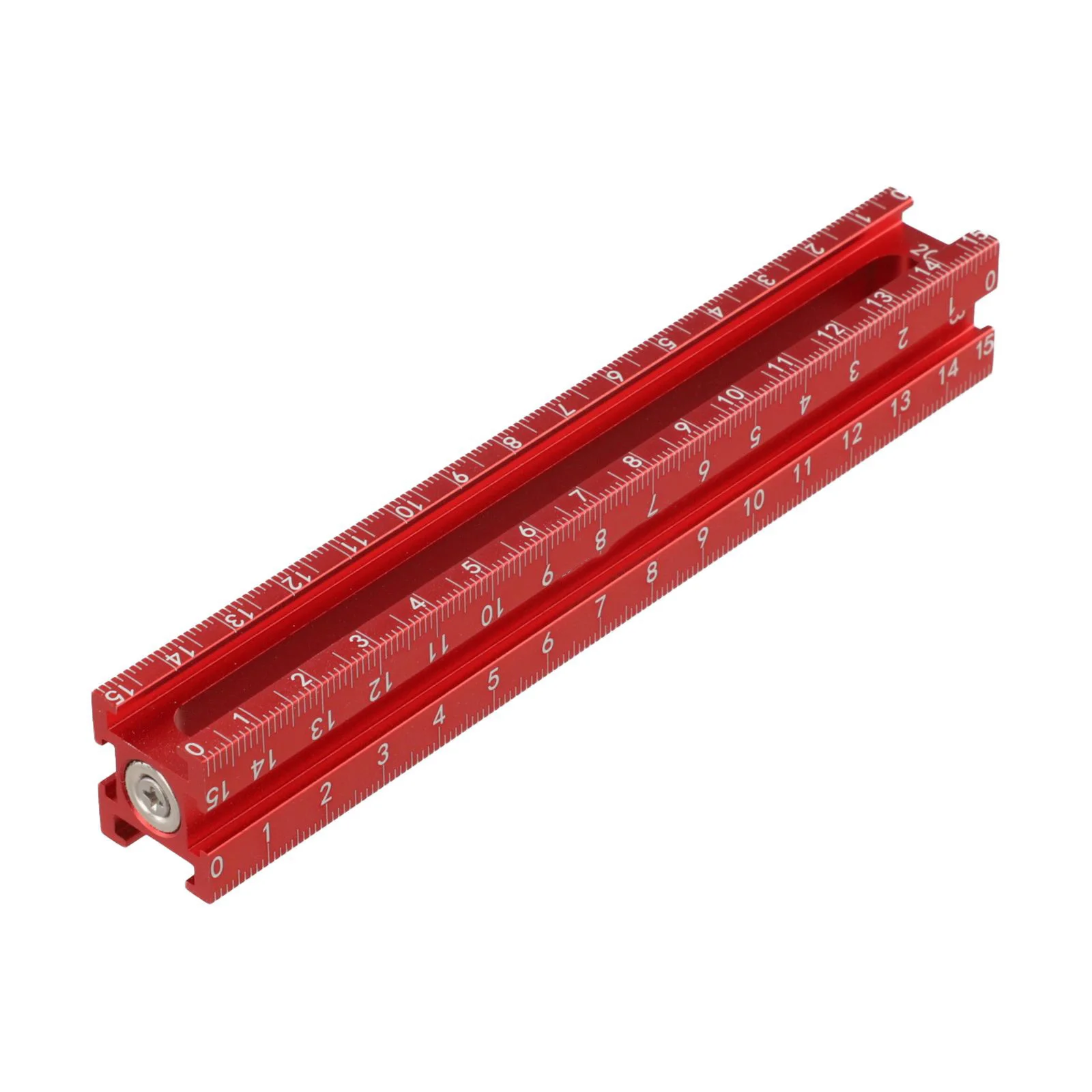 Magnetic Four-Sided Ruler Aluminum Alloy Adjustable Marking Tool For Multi-Surface Leveling Woodworking For Tile DIY Measurement