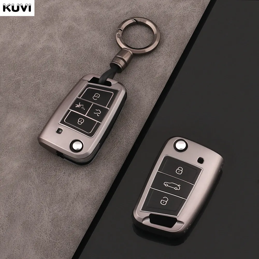 

3 4 Buttons TPU Car Key Case Cover For VW Volkswagen Golf 7 MK7 Tiguan MK2 Seat Ateca Leon FR Ibiza Skoda Octavia Kodiaq Fob Bag