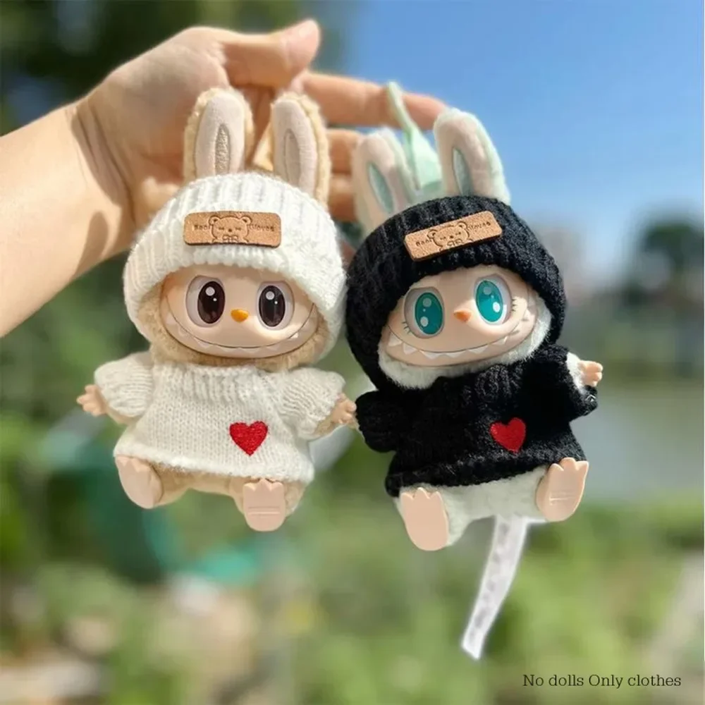 

For 15-17cm Labubu Clothes Outfit Sitting Clothes Cute Sweater Hat Outfit Accessories Fashion Dolls Accessories
