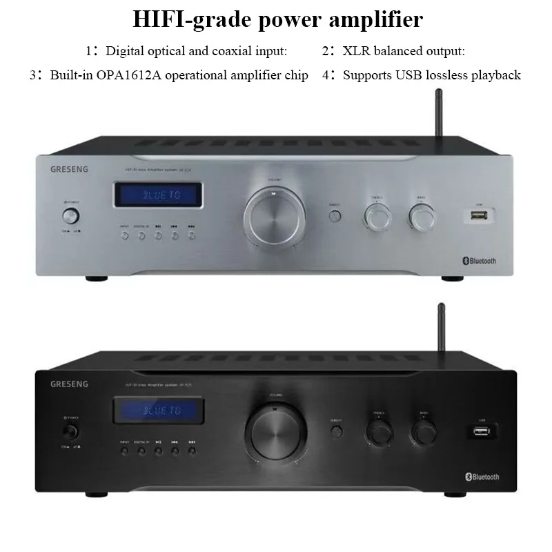 

HIFI-усилитель звука без потерь, выходная мощность 150 Вт*2, встроенные транзисторы 19435200, Bluetooth 5.2, домашний аудиоусилитель