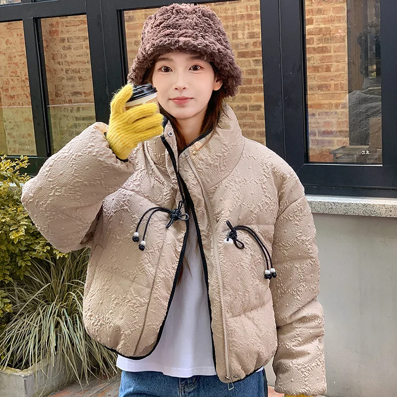 Sweet Women's Fall Winter Cotton Clothes Pearl Button New Chinese Niche Design Sense Simple Comfortable Leisure Soft Fashion