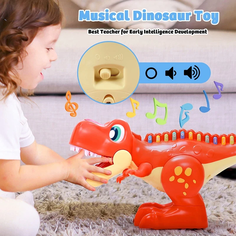 FBIL-Dinosaur Baby Musical Toys, Early Educational Development With Light And ABC For Toddler Toys Tyrannosaurus Learning Toy