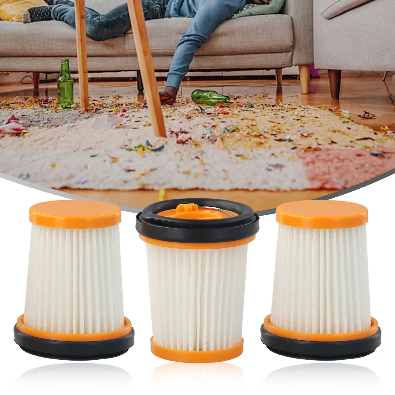 

High Quality New Practical Filter Washable 3pcs WV200EU WV251EU Cordless Handheld Household Supplies Replacement Resuable