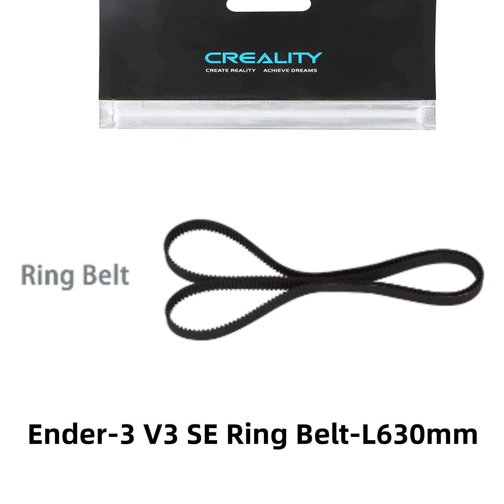 2GT W6×L630 Zwarte rubberen distributieriem, X Y-as vervangingsriem voor Creality Ender-3 V3 SE 3D-printeraccessoires