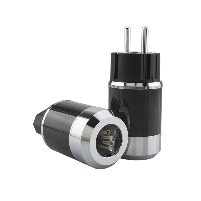 Hot-For Hifi Amplifiers And For Audio Equipment Compatible Plated AC Power Cable Female Connector Audiophile Power Plug