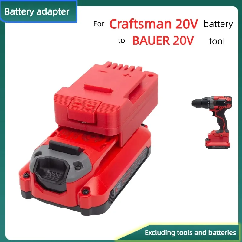 

Battery Adapter/Converter for Craftsman V20 20V Max Li-ion Battery Series TO BAUER 20V Series Cordless Power Tools(Only Adapter)