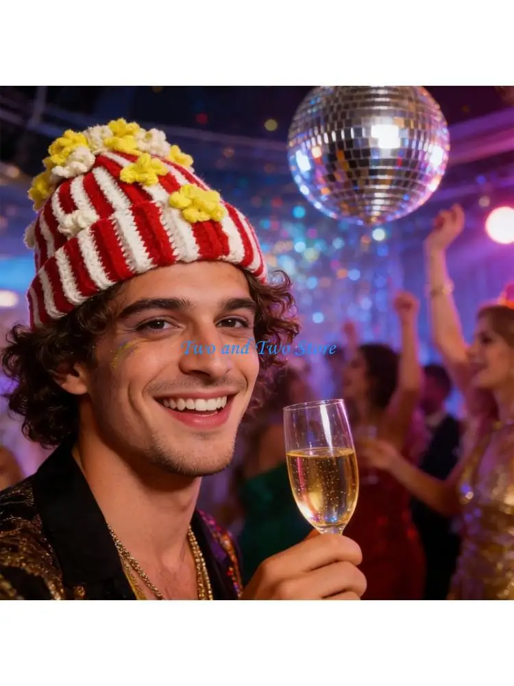 

HX6F Creative With Faux Popcorns Ornament For Cold Weather Fashion And Warmth