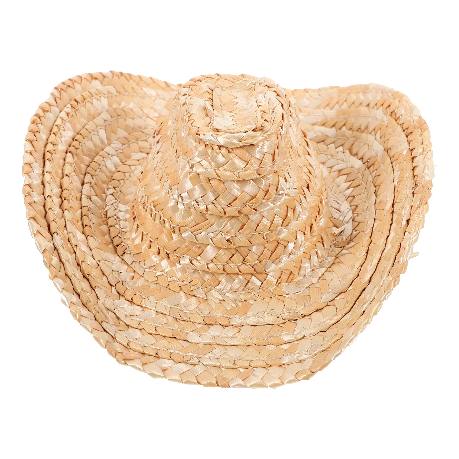 

Caps Mini Cowboy Hat Straw DIY Accessories Hats for Crafts Small Decor Accessory Tiny Miniature