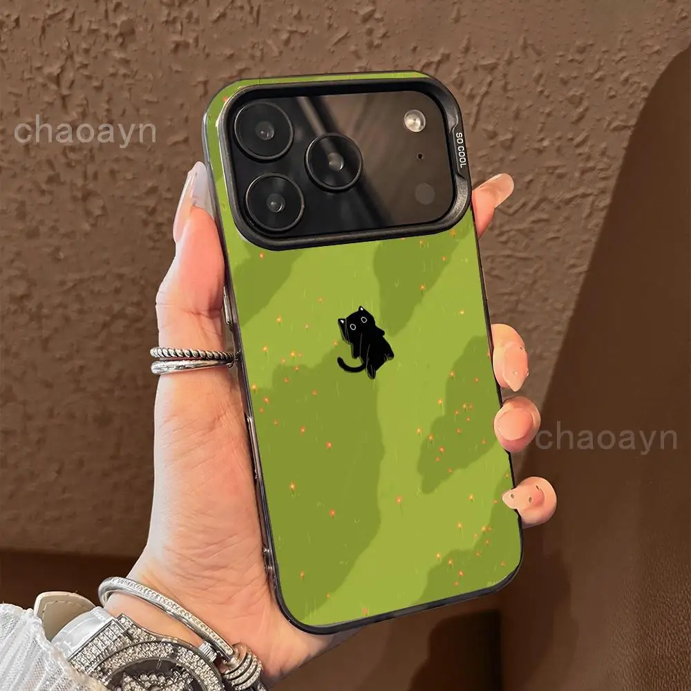 

The cat in the lawn Phone Case case for iPhone17 16 15 14 13 12 11 Pro/ Max/Plus shock-proof rear cover anti-fingerprint