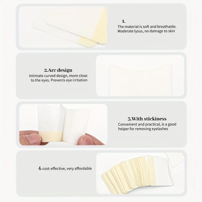 แผ่นรองใต้ตาสำหรับต่อขนตาแบบมืออาชีพ ใช้ซ้ำได้ - ป้องกันขนตาล่างจากการถอดออก, อุปกรณ์สำหรับแต่งหน้า