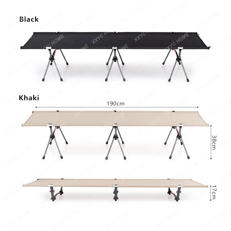 Przenośny ultralekki łóżko polowe podróżowania na zewnątrz łóżko składane wysokiej i niskiej łóżko namiotowe podwójnego zastosowania lekki łóżko