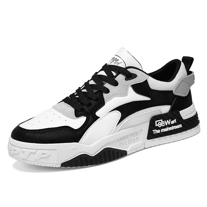 

New Autumn Men's Sneakers Men's Comfortable Platform Shoes Trend Lace-up Vulcanized Shoes White Casual Sneakers Zapatillas