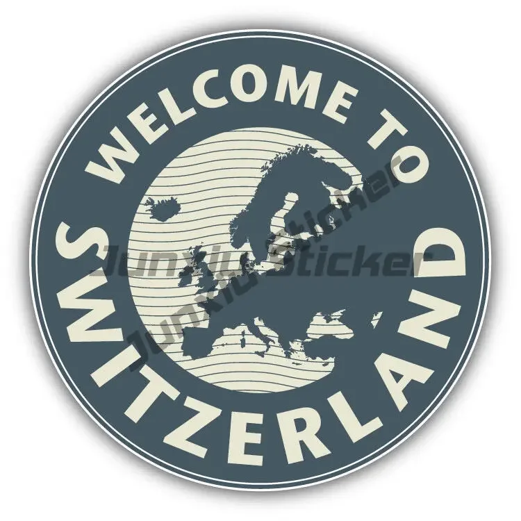 Made In Switerland Sticker Swiss Luzern Zurich City Coat Decal Stamp Travel Decal for Cars Laptop Helmet Moto Scratch Cover