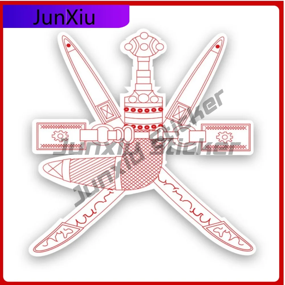 

Omani National Emblem Sticker Waterproof Outdoor Anime Laptop Waterproof Vinyl Decal For Motocross High Quality Unique Unique