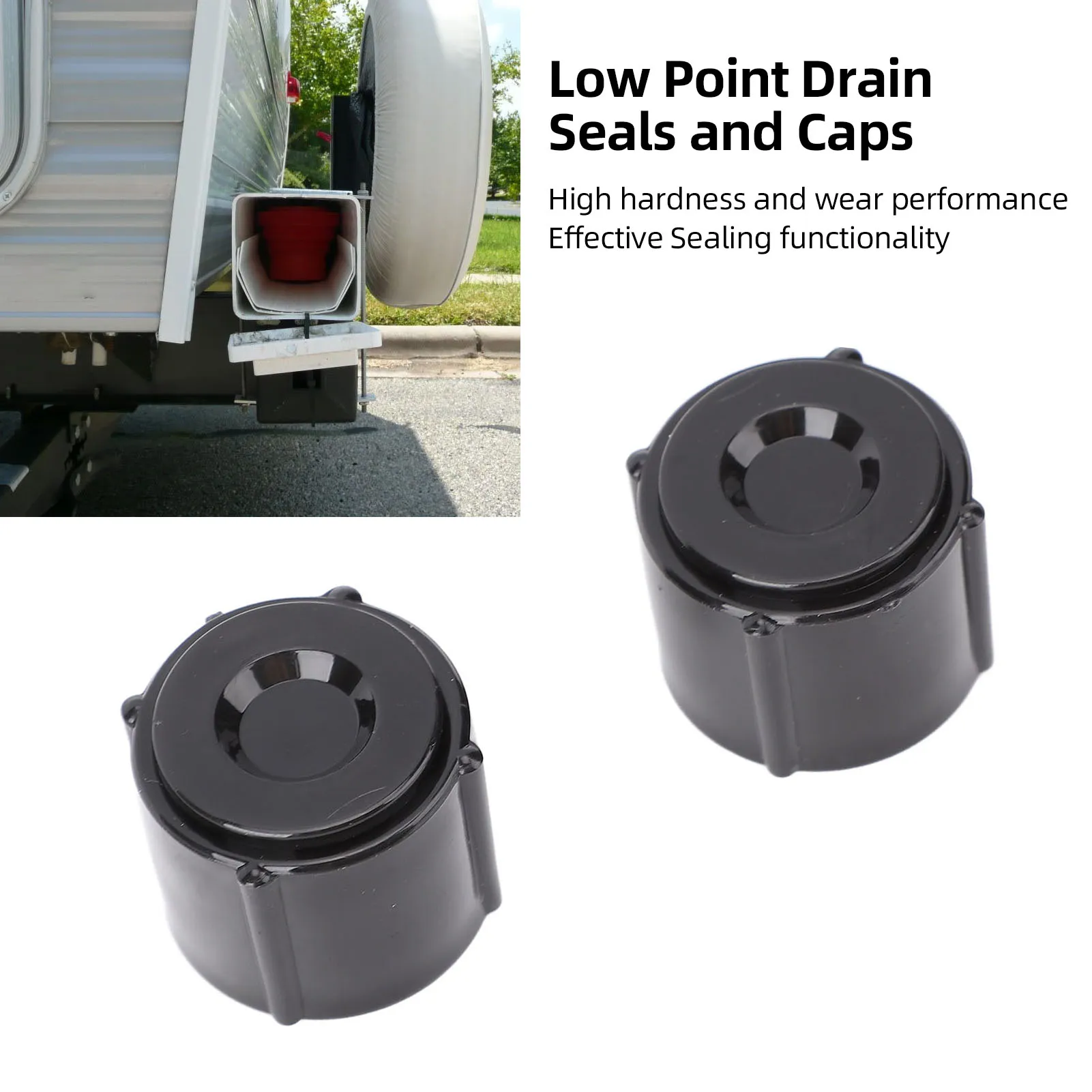 Low Point Drain  and Caps Compatible with 1/2 Inch Hot Cold Water Lines for RV Travel Trailer RV Low Point Drain Caps