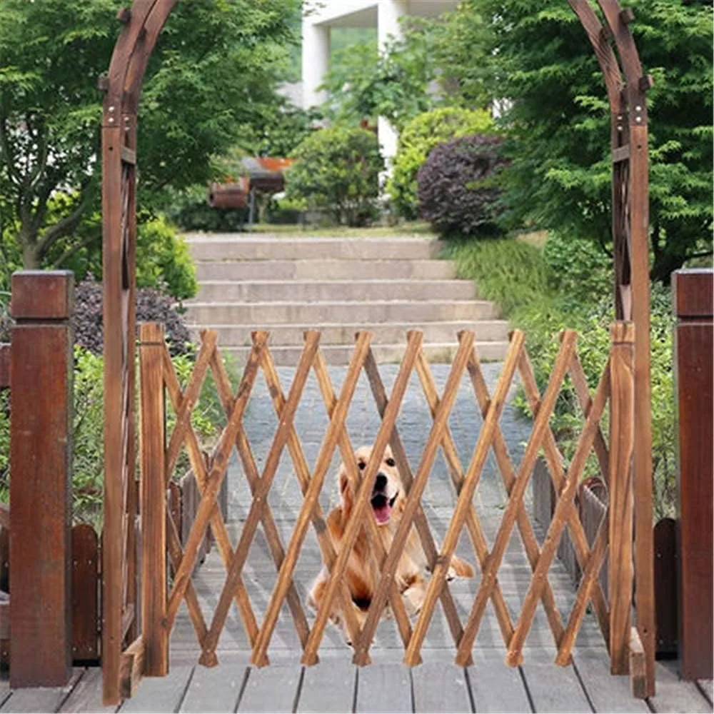 Garden Fence - Pet Gate, Outdoor Climbing Plant Freestanding Trellis, Lawn Balcony Yard Outdoor Wooden Decorative Board