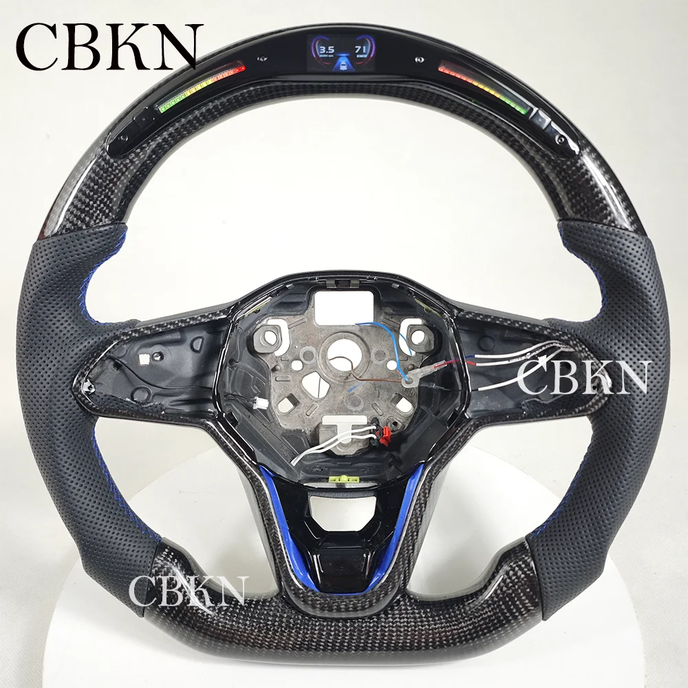 3K Gloss Carbon  LED Shift Wheel for Golf GTI R MK7.5 MK8 - RPM Display   MQB Direct Fit  Wet Look Carbon Fiber